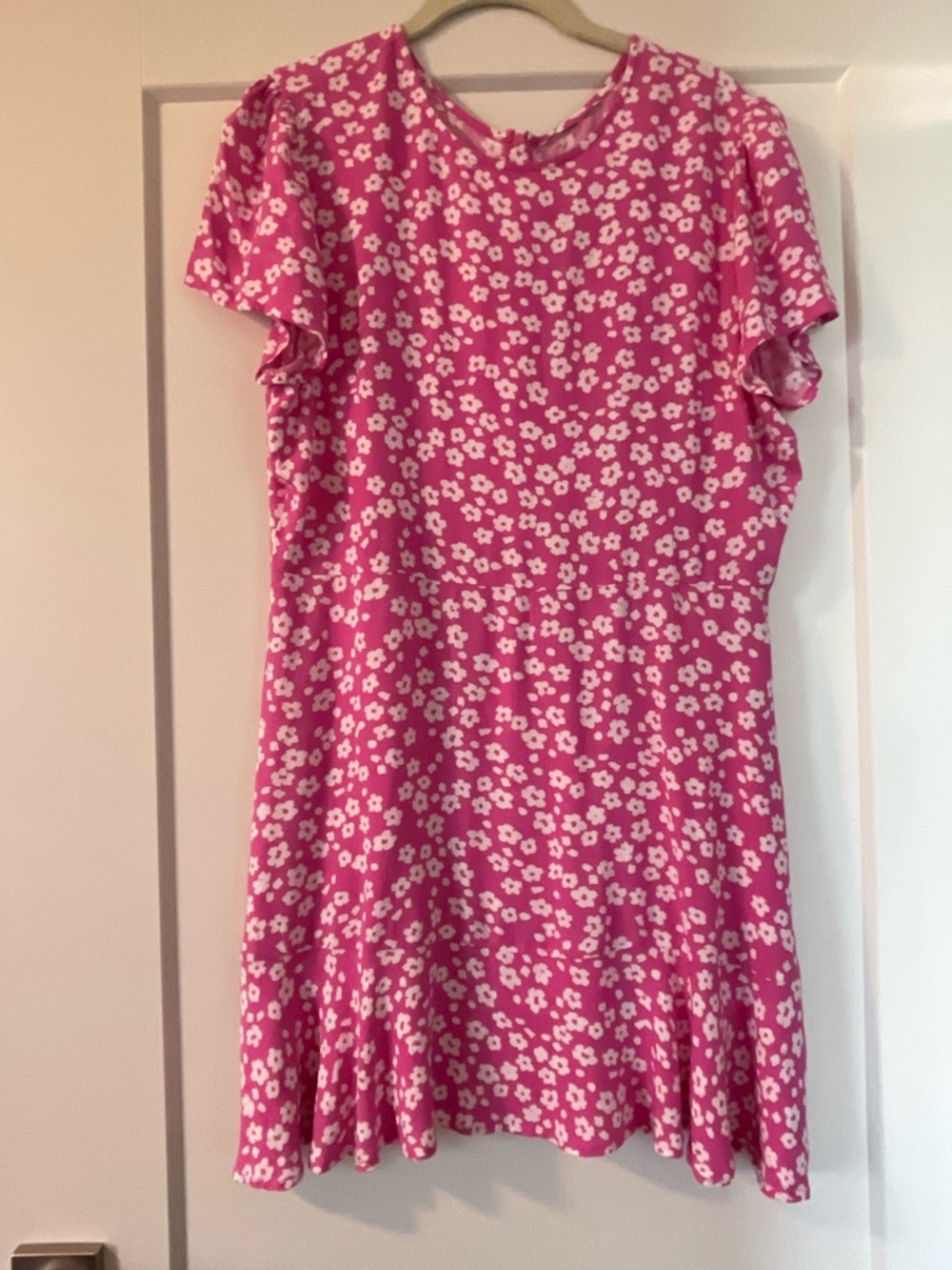 Floral Short Sleeve Mini Dress Size Large